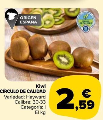 Carrefour Market Kiwi círculo de calidad oferta