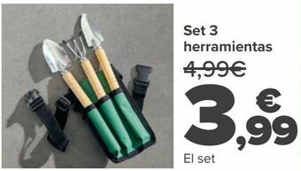 Carrefour Set 3 herramientas oferta