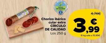 Carrefour Market Chorizo ibérico cular extra círculo de calidad oferta