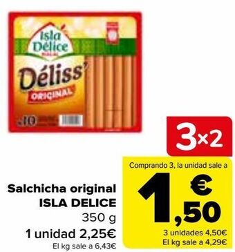 Carrefour Salchicha original isla delice oferta