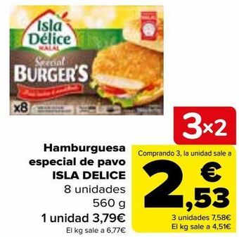 Carrefour Hamburguesa especial de pavo isla delice oferta