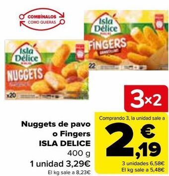 Carrefour Nuggets de pavo o fingers isla delice oferta