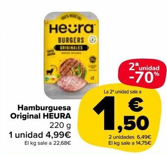 Carrefour Market Hamburguesa original heura oferta