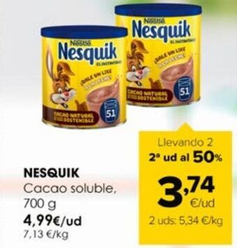 Autoservicios Familia Cacao soluble nesquik oferta