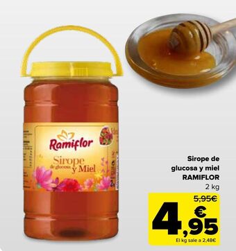 Carrefour Sirope de glucosa y miel ramiflor oferta