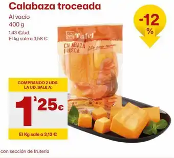 AhorraMas Calabaza troceada al vacío 400g oferta