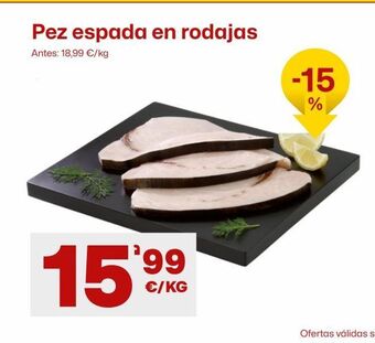 AhorraMas Pez espada en rodajas oferta