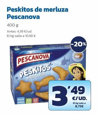 AhorraMas Peskitos de merluza pescanova oferta