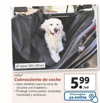 Lidl Zoofari Cubreasiento De Coche oferta