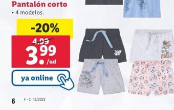 Lidl Pantalón Corto oferta
