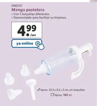Lidl Ernesto Manga Pastelera oferta