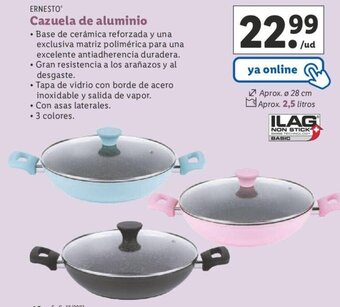 Lidl Ernesto Cazuela De Aluminio oferta