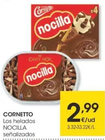 Eroski Nocilla Cornetto Los helados señalizados oferta