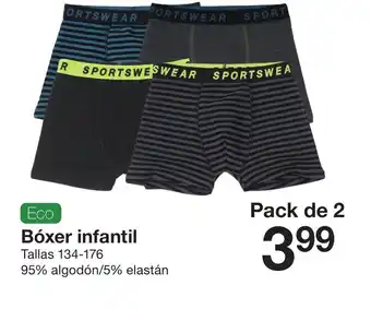 Zeeman Eco Bóxer Infantil Tallas 134-176 oferta