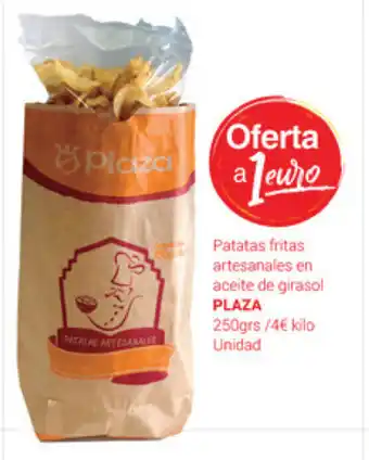 Supermercados Plaza Plaza Patatas fritas artesanales en aceite de girasol 250grs oferta