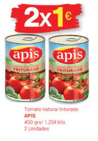 Supermercados Plaza Apis Tomate natural triturado 400grs oferta