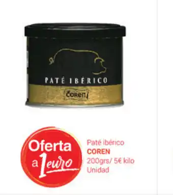 Supermercados Plaza Coren Patè ibèrico 200grs oferta