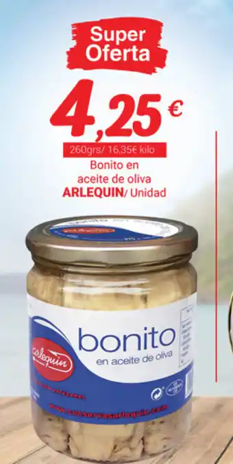 Supermercados Plaza Arlequin Bonito en aceite de oliva 260grs oferta