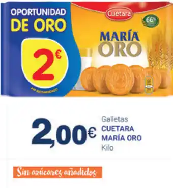 Supermercados Plaza Cuetara María Oro oferta