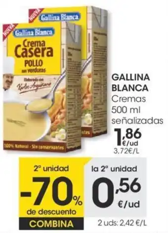 Eroski Gallina Blanca Cremas 500ml señalizadas oferta