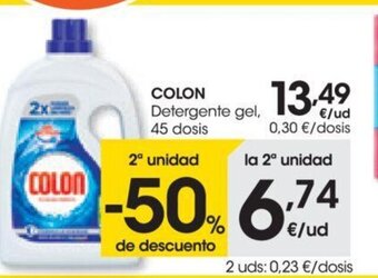 Eroski Colon Detergente Gel, 45 Dosis oferta
