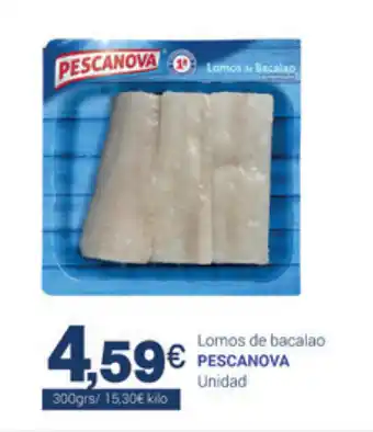 Supermercados Plaza Pescanova Lomos de bacalao 300grs oferta