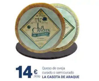 Supermercados Plaza La Casota De Araque Queso de oveja curado o semicurado oferta
