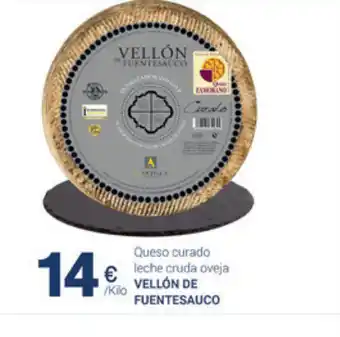 Supermercados Plaza Vellón De Fuentesauco Queso crurado leche cruda oveja oferta