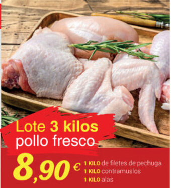 Supermercados Plaza Lote 3 kilos pollo fresco oferta