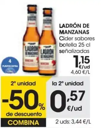 Eroski Ladrón De Manzanas Cidra Sabores Botella 25 cl oferta