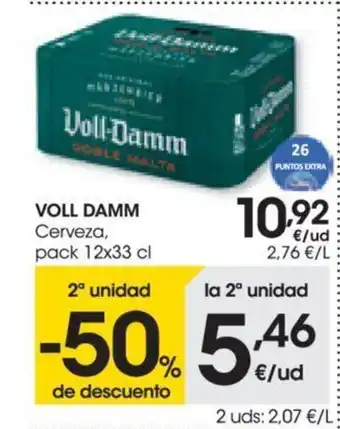 Eroski Voll Damm Cerveza Pack 12x33cl oferta