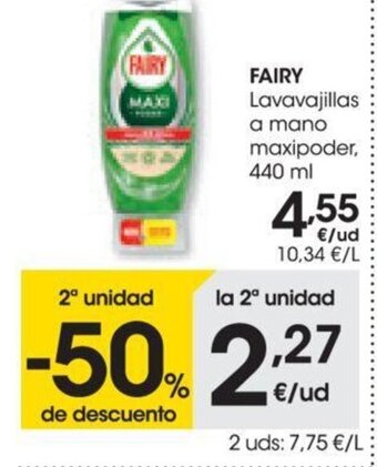Eroski Fairy Lavavajillas a Mano Maxipoder 440 ml oferta