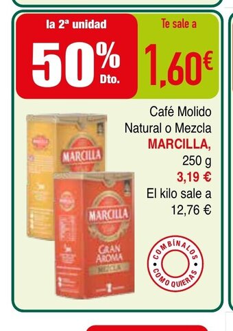 Minymas Café Molido Natural o Mezcla Marcilla oferta