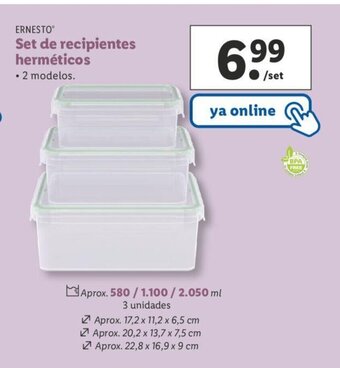 Lidl Set de Recipientes Herméticos oferta