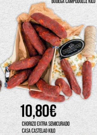 Claudio Chorizo Extra Semicurado Casa Castelao Kilo oferta