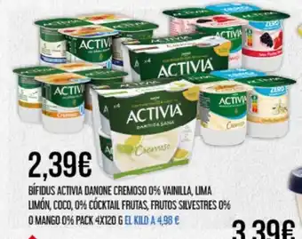 Claudio Bifidus Activia Danone Cremoso 0% Vainilla oferta