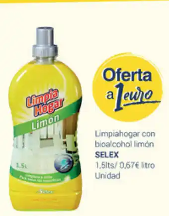 Selex Limpiahogar con bioalcohol limón 1,5lts