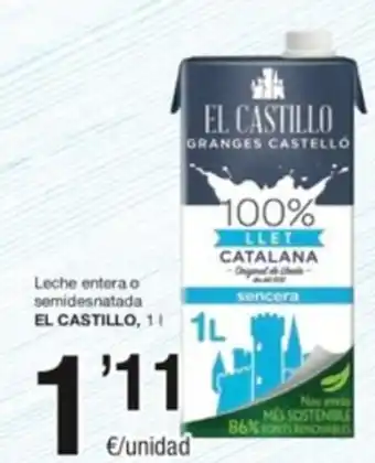 SPAR Leche Entera o Semidesnatada el Castillo oferta