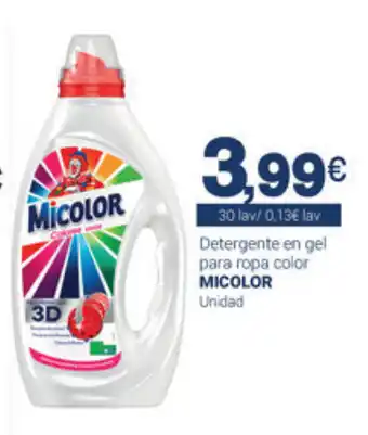 Supermercados Plaza Micolor Detergente en gel para ropa color oferta