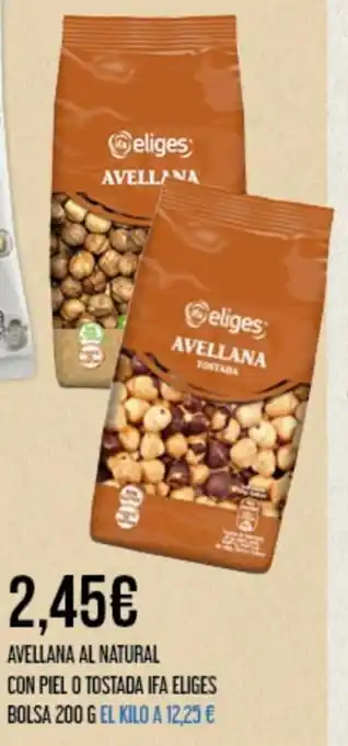 Claudio Avellana Al Natural Con Piel o Tostada Ifa Eliges Bolsa 200g oferta