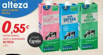 Alteza Leche entera, semi o desnatada Litro