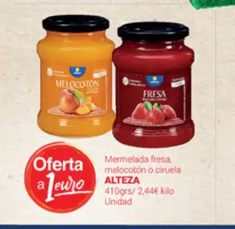 Supermercados Plaza Alteza Mermelada fresa, melocotón o ciruela 410 grs oferta