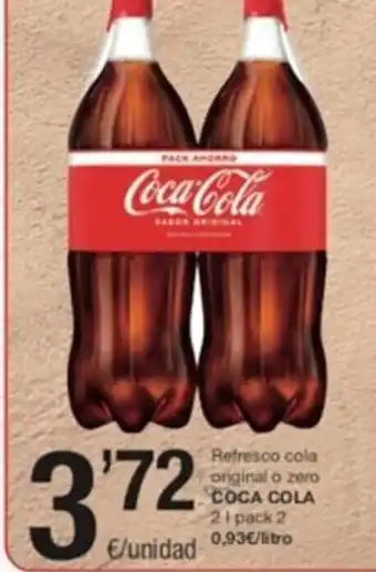 SPAR Refresco Cola Original o Zero Coca Cola oferta