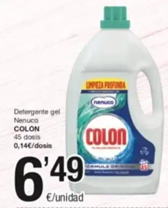 SPAR Detergente Gel Nenuco Colon oferta