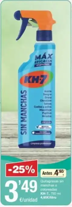 SPAR Quitagrasas Sin Manchas o Coloreadas oferta