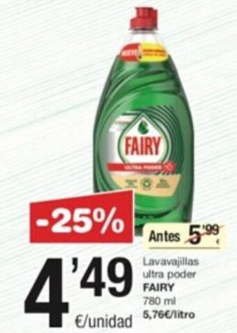 SPAR Lavavajillas Ultra Poder Fairy oferta