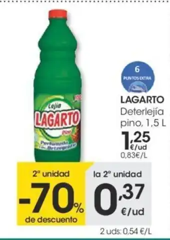 Eroski Lagarto Deterlejía pino, 1.5L oferta