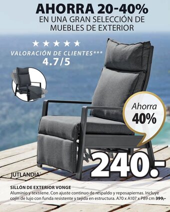 JYSK Sillon de exterior vonge oferta