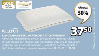 JYSK Almohada de espuma viscoelástica vongsen oferta
