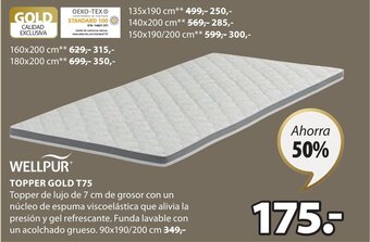 JYSK Topper gold T75 oferta